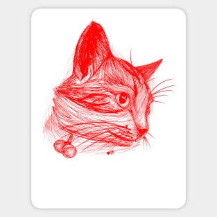 Cat Scribble 2 Sticker
